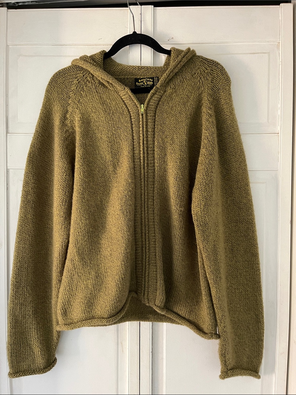 100% Alpaca Wool Knit Zip Up